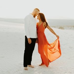 Rust Colored Maxi Dress